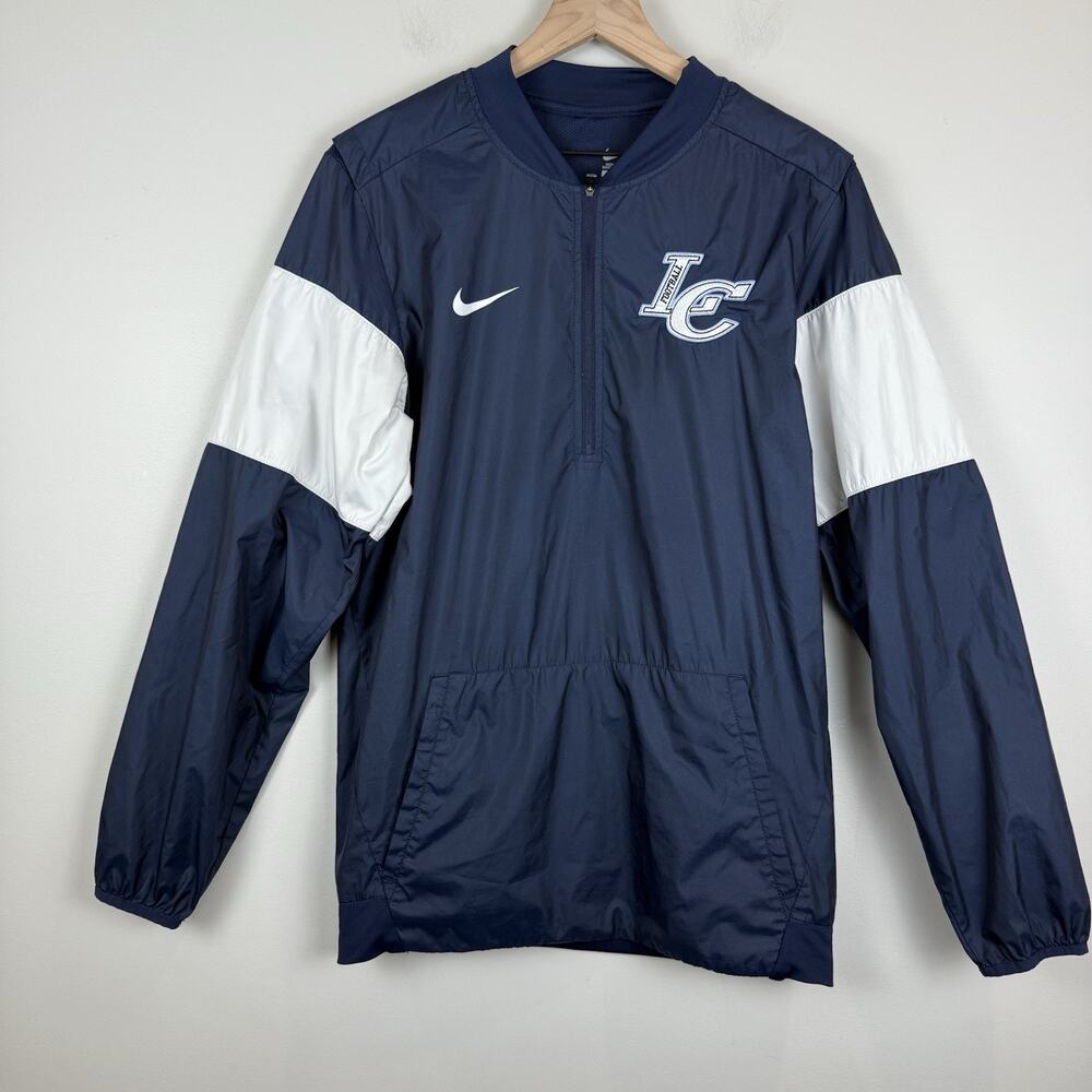 Nike Storm Pullover Jacket windbreaker Golf Mens Small Blue Adult Swoosh‎ Logo
